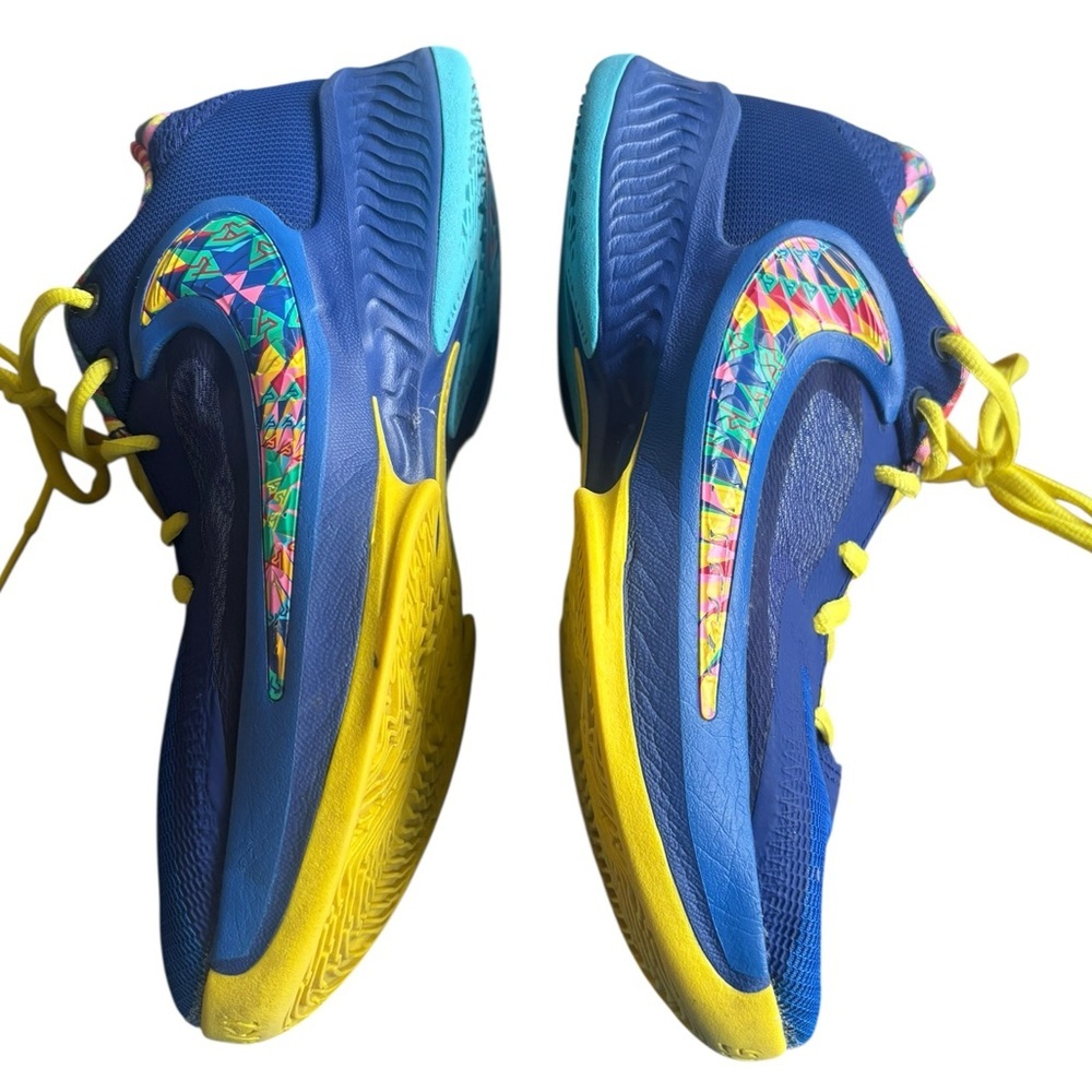 [DV3017-400] Kids Unisex Nike ZOOM FREAK 6Y SE GS 'KALEIDOSCOPE' Blue Yellow - Picture 7 of 8